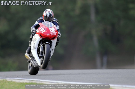 2009-09-26 Imola 3739 Acque minerali - Superstock 1000 - Qualifying Practice - Tomas Krajci - Honda CBR1000RR